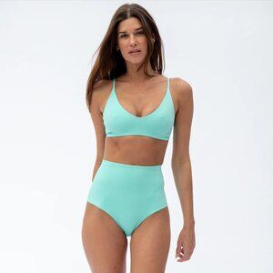 Left On Friday Aqua High Tide Bikini bottoms size small FLATTERING